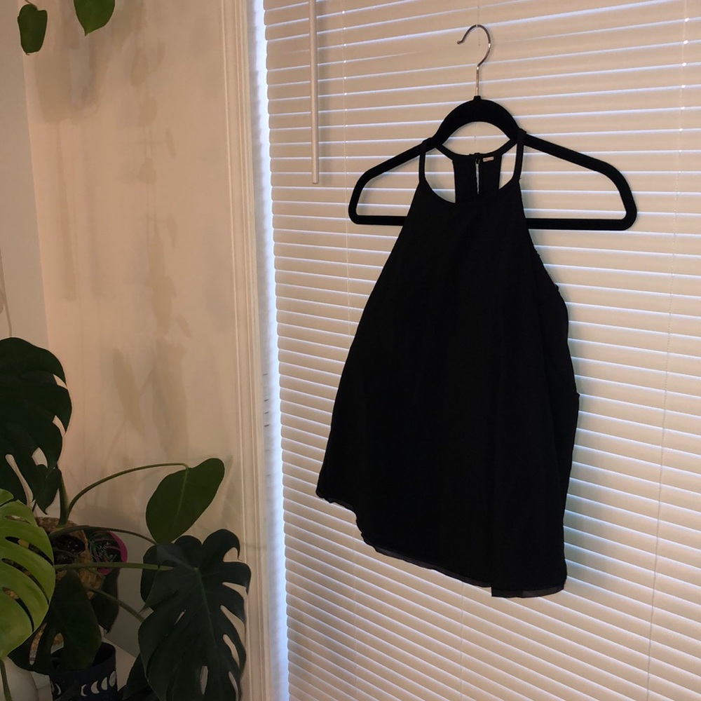 Black Lululemon Overlay Halter Top